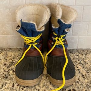 - Dsquared2 Nylon&Rubber&Leather Snow Boot Authentic